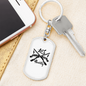 Hunting Black Keychain Stainless Steel or 18k Gold Dog Tag Keyring-Express Your Love Gifts