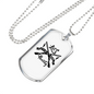 Hunting Black Necklace Stainless Steel or 18k Gold Dog Tag 24" Chain-Express Your Love Gifts