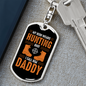 Hunting Boot Hero Daddy Keychain Stainless Steel or 18k Gold Dog Tag Keyring-Express Your Love Gifts
