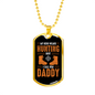 Hunting Boot Hero Daddy Necklace Stainless Steel or 18k Gold Dog Tag 24" Chain-Express Your Love Gifts