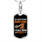 Hunting Boot Hero Keychain Stainless Steel or 18k Gold Dog Tag Keyring-Express Your Love Gifts