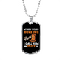 Hunting Boot Hero Necklace Stainless Steel or 18k Gold Dog Tag 24" Chain-Express Your Love Gifts