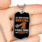Hunting Boot Hero Necklace Stainless Steel or 18k Gold Dog Tag 24" Chain-Express Your Love Gifts