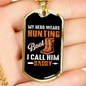 Hunting Boot Hero Necklace Stainless Steel or 18k Gold Dog Tag 24" Chain-Express Your Love Gifts