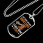 Hunting Boot Hero Necklace Stainless Steel or 18k Gold Dog Tag 24" Chain-Express Your Love Gifts