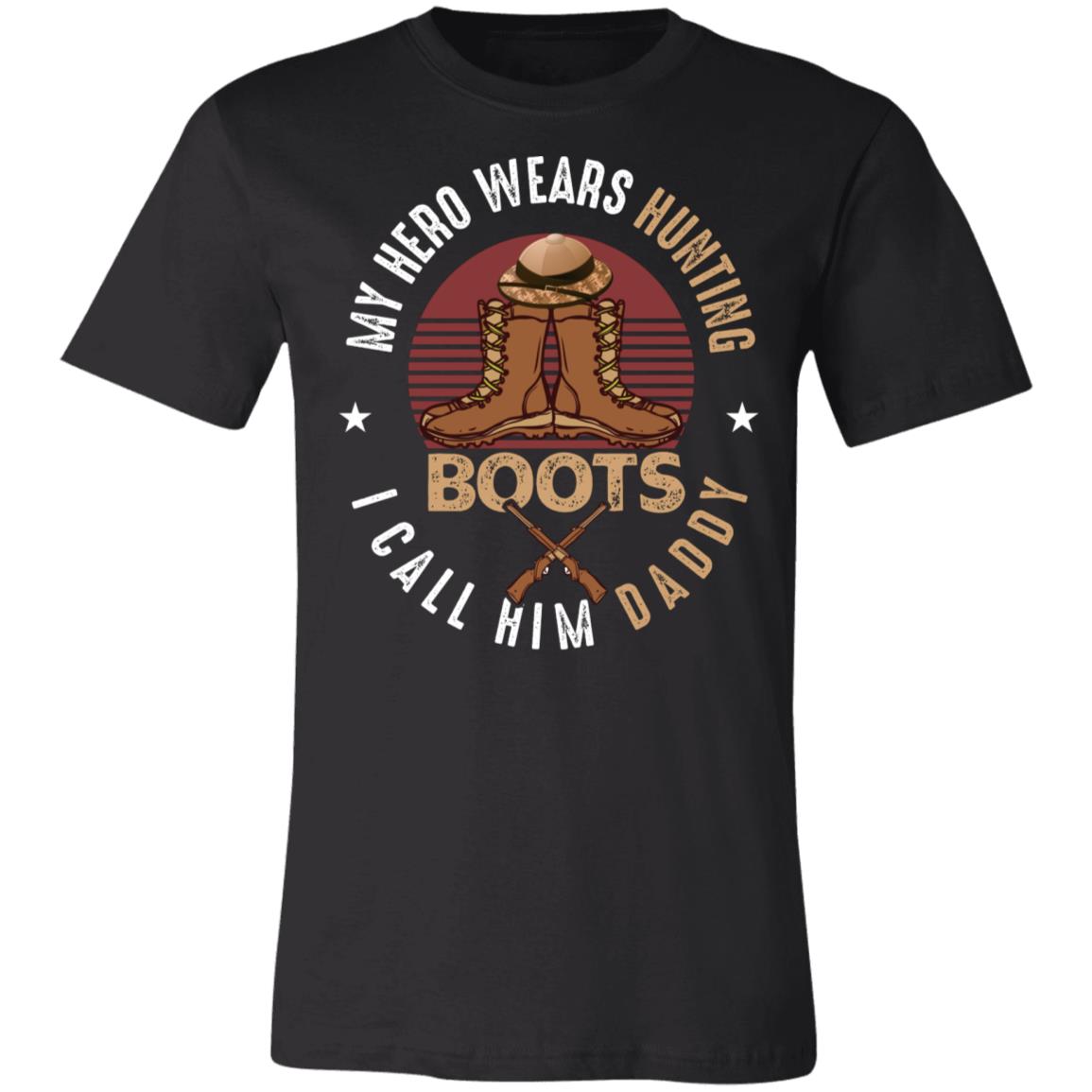 Hunting Boots Daddy Hero Hunter Gift T-Shirt-Express Your Love Gifts