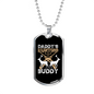 Hunting Buddy Daddy Necklace Stainless Steel or 18k Gold Dog Tag 24" Chain-Express Your Love Gifts