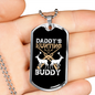 Hunting Buddy Daddy Necklace Stainless Steel or 18k Gold Dog Tag 24" Chain-Express Your Love Gifts