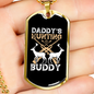 Hunting Buddy Daddy Necklace Stainless Steel or 18k Gold Dog Tag 24" Chain-Express Your Love Gifts