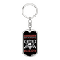 Hunting Buddy Dog And Guns Keychain Stainless Steel or 18k Gold Dog Tag Keyring-Express Your Love Gifts