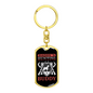 Hunting Buddy Dog And Guns Keychain Stainless Steel or 18k Gold Dog Tag Keyring-Express Your Love Gifts