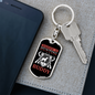 Hunting Buddy Dog And Guns Keychain Stainless Steel or 18k Gold Dog Tag Keyring-Express Your Love Gifts
