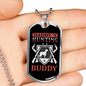 Hunting Buddy Dog And Guns Necklace Stainless Steel or 18k Gold Dog Tag 24" Chain-Express Your Love Gifts