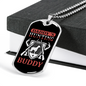 Hunting Buddy Dog And Guns Necklace Stainless Steel or 18k Gold Dog Tag 24" Chain-Express Your Love Gifts