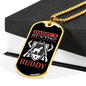Hunting Buddy Dog And Guns Necklace Stainless Steel or 18k Gold Dog Tag 24" Chain-Express Your Love Gifts