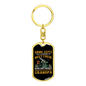 Hunting Buddy Grandpa Keychain Stainless Steel or 18k Gold Dog Tag Keyring-Express Your Love Gifts