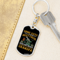 Hunting Buddy Grandpa Keychain Stainless Steel or 18k Gold Dog Tag Keyring-Express Your Love Gifts