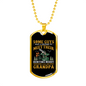Hunting Buddy Grandpa Necklace Stainless Steel or 18k Gold Dog Tag 24" Chain-Express Your Love Gifts
