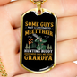 Hunting Buddy Grandpa Necklace Stainless Steel or 18k Gold Dog Tag 24" Chain-Express Your Love Gifts