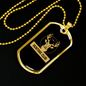 Hunting Club Necklace Stainless Steel or 18k Gold Dog Tag 24" Chain-Express Your Love Gifts