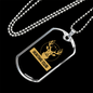 Hunting Club Necklace Stainless Steel or 18k Gold Dog Tag 24" Chain-Express Your Love Gifts