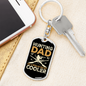 Hunting Dad Cooler Keychain Stainless Steel or 18k Gold Dog Tag Keyring-Express Your Love Gifts