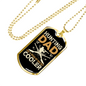 Hunting Dad Cooler Necklace Stainless Steel or 18k Gold Dog Tag 24" Chain-Express Your Love Gifts