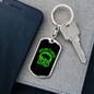 Hunting Dad Green Keychain Stainless Steel or 18k Gold Dog Tag Keyring-Express Your Love Gifts