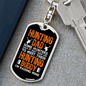 Hunting Dad Hunting Buddy Keychain Stainless Steel or 18k Gold Dog Tag Keyring-Express Your Love Gifts