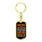 Hunting Dad Hunting Buddy Keychain Stainless Steel or 18k Gold Dog Tag Keyring-Express Your Love Gifts