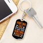 Hunting Dad Hunting Buddy Keychain Stainless Steel or 18k Gold Dog Tag Keyring-Express Your Love Gifts