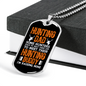 Hunting Dad Hunting Buddy Necklace Stainless Steel or 18k Gold Dog Tag 24" Chain-Express Your Love Gifts