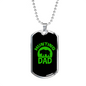Hunting Dad Necklace Stainless Steel or 18k Gold Dog Tag 24"-Express Your Love Gifts