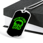 Hunting Dad Necklace Stainless Steel or 18k Gold Dog Tag 24"-Express Your Love Gifts