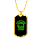 Hunting Dad Necklace Stainless Steel or 18k Gold Dog Tag 24"-Express Your Love Gifts