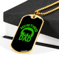 Hunting Dad Necklace Stainless Steel or 18k Gold Dog Tag 24"-Express Your Love Gifts