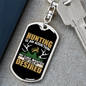 Hunting Desired Keychain Stainless Steel or 18k Gold Dog Tag Keyring-Express Your Love Gifts