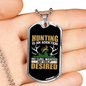 Hunting Desired Necklace Stainless Steel or 18k Gold Dog Tag 24" Chain-Express Your Love Gifts