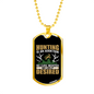 Hunting Desired Necklace Stainless Steel or 18k Gold Dog Tag 24" Chain-Express Your Love Gifts