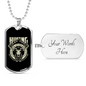 Hunting Employment Necklace Stainless Steel or 18k Gold Dog Tag 24" Chain-Express Your Love Gifts