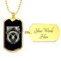 Hunting Employment Necklace Stainless Steel or 18k Gold Dog Tag 24" Chain-Express Your Love Gifts