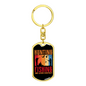 Hunting Fishing Keychain Stainless Steel or 18k Gold Dog Tag Keyring-Express Your Love Gifts