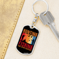 Hunting Fishing Keychain Stainless Steel or 18k Gold Dog Tag Keyring-Express Your Love Gifts