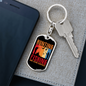 Hunting Fishing Keychain Stainless Steel or 18k Gold Dog Tag Keyring-Express Your Love Gifts