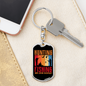 Hunting Fishing Keychain Stainless Steel or 18k Gold Dog Tag Keyring-Express Your Love Gifts