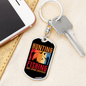 Hunting Fishing Keychain Stainless Steel or 18k Gold Dog Tag Keyring-Express Your Love Gifts