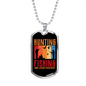 Hunting Fishing Necklace Stainless Steel or 18k Gold Dog Tag 24" Chain-Express Your Love Gifts