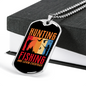 Hunting Fishing Necklace Stainless Steel or 18k Gold Dog Tag 24" Chain-Express Your Love Gifts