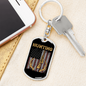 Hunting Flag Guns And Antlers Keychain Stainless Steel or 18k Gold Dog Tag Keyring-Express Your Love Gifts