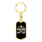 Hunting Hair Don'T CAre Keychain Stainless Steel or 18k Gold Dog Tag Keyring-Express Your Love Gifts